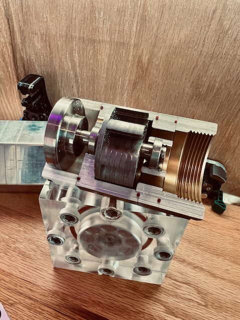 Modular Blocks can be used to make a turbine assembly with a magnetic drive