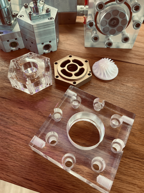 Modular Blocks can be laser cut and machined for optical grade acrylic where visual confirmation is required for gas or liquid processing