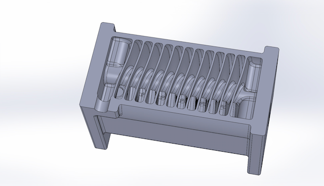 Condenser Heat Exchanger 3D Printed in Plastic and Metal
