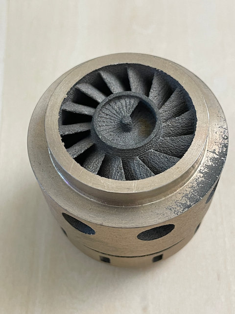 3D printed counter rotating turbo pump and turbine