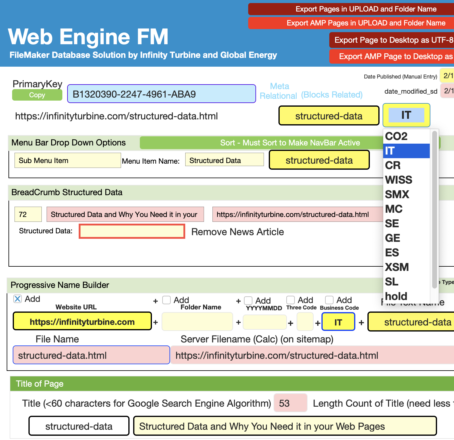 Web Engine FM supports multiple business up to 64 quadrillion websites but in reality is limited to your disc space